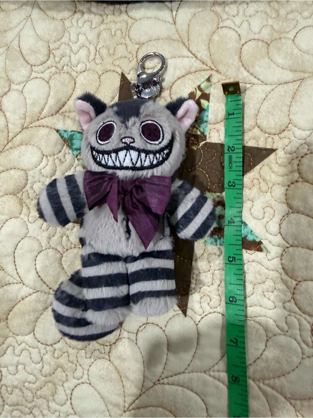 Victorian McGee's Cheshire Cat Plush Keychain Accessory by Plushie Dreadfuls - Picture 5 of 5